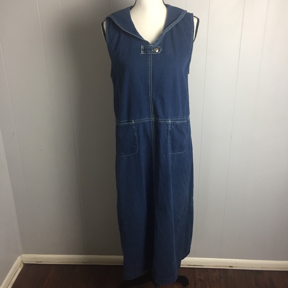Baccini Denim Sailor Maxi Dress-M